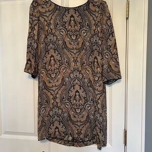 Zara Silk Paisley Print Tunic Dress
